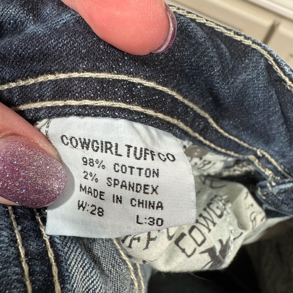 Cowgirl Tuff Straight Golden Jeans 28x30 - Picture 8 of 9